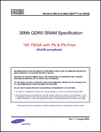 Click here to download K7R321882C Datasheet