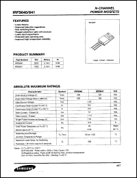 Click here to download IRFS641 Datasheet