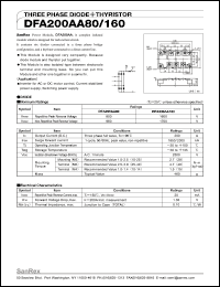 Click here to download DFA200AA160 Datasheet