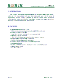 Click here to download SNC118 Datasheet