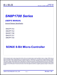 Click here to download SN8P1702AX Datasheet