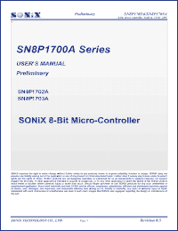 Click here to download SN8P1703AX Datasheet
