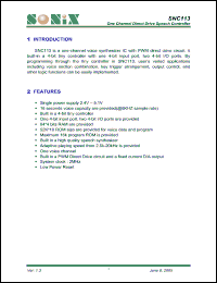 Click here to download SNC113 Datasheet