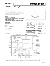 Click here to download CXD2422R Datasheet