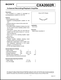 Click here to download CXA2002R Datasheet