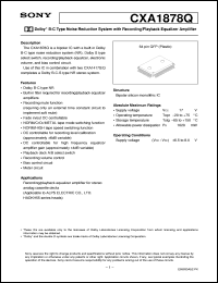 Click here to download CXA1878Q Datasheet