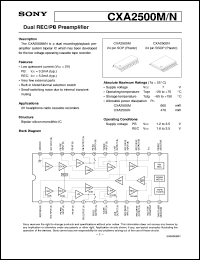 Click here to download CXA2500M Datasheet