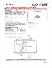 Click here to download CXA1452N Datasheet