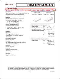 Click here to download CXA1691AM Datasheet