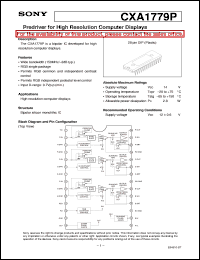 Click here to download CXA1779P Datasheet