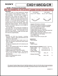 Click here to download CXD1185CR Datasheet