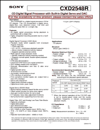 Click here to download CXD2548R Datasheet