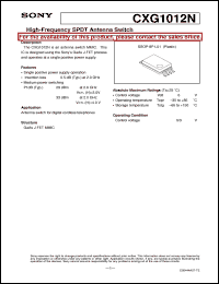 Click here to download CXG1012N Datasheet