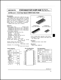 Click here to download CXK58257AM-12L Datasheet