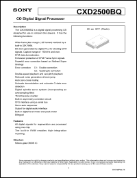 Click here to download CXD2500BQ Datasheet