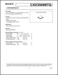 Click here to download CXD3508BTQ Datasheet