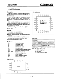 Click here to download CXB1113QY Datasheet