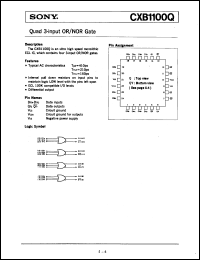 Click here to download CXB1100QY Datasheet