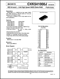 Click here to download CXK541000J30 Datasheet