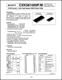 Click here to download CXK581000M12LL Datasheet