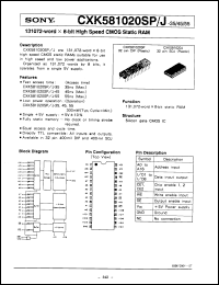 Click here to download CXK581020J55 Datasheet