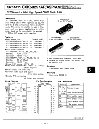 Click here to download CXK58257AYM85LL Datasheet