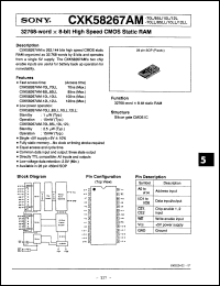 Click here to download CXK58267ASP10LL Datasheet