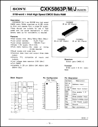 Click here to download CXK5863AP25 Datasheet