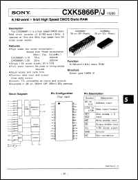 Click here to download CXK5866P20 Datasheet