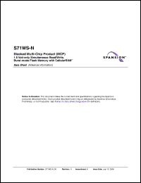 Click here to download S71WS512NC0BAWTJ3 Datasheet