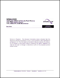 Click here to download S29AL032D70TAE003 Datasheet