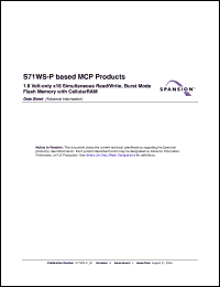 Click here to download S71WS512PC0JF3HR0 Datasheet