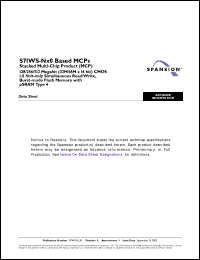 Click here to download S71WS512NC0BAWA30 Datasheet