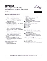 Click here to download S29AL016D70TFI023 Datasheet