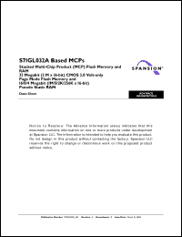 Click here to download S71GL032A08BFI0F3 Datasheet