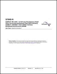 Click here to download S75NS256NCFJWJZ2 Datasheet