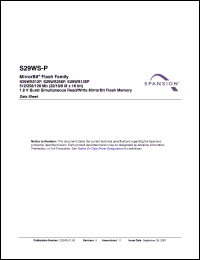 Click here to download S29WS256P0LBAW003 Datasheet