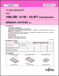 Click here to download MBM29DL163BD-90PFTN Datasheet