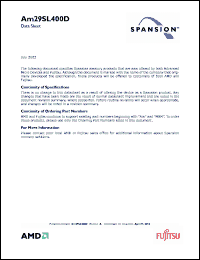 Click here to download AM29SL400DB100WAF Datasheet