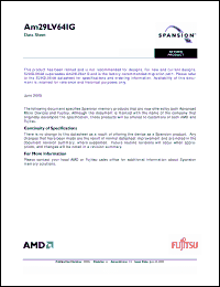 Click here to download AM29LV641GL70PCI Datasheet