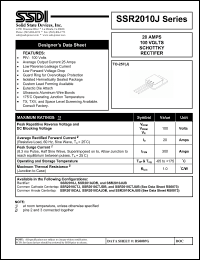 Click here to download SSR2010CTJDB Datasheet