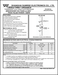 Click here to download 1.5KE150 Datasheet