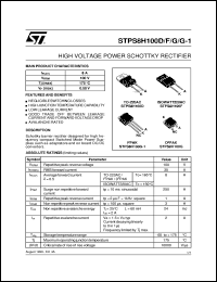 Click here to download STPS8H100G-1 Datasheet