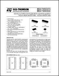 Click here to download M74HC374 Datasheet