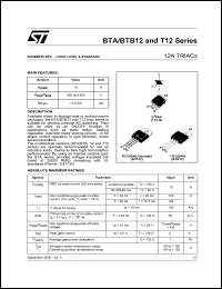 Click here to download BTB12-600BW Datasheet