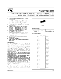 Click here to download 74ALVCH16373T Datasheet