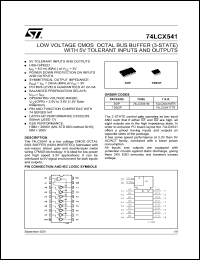 Click here to download 74LCX541TTR Datasheet