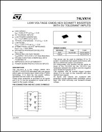 Click here to download 74LVX14 Datasheet