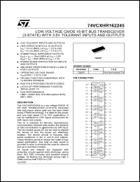 Click here to download 74VCXHR162245TTR Datasheet