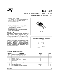 Click here to download BUL1102E Datasheet